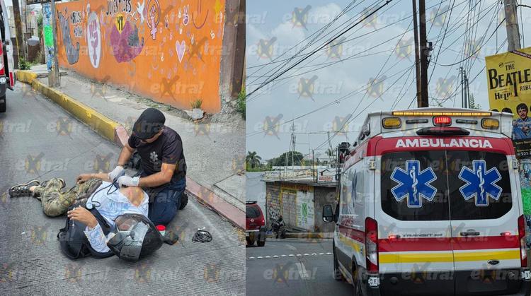 Iban al Centro y terminaron en el asfalto: Derrape de moto moviliza a rescatistas en Cuautla