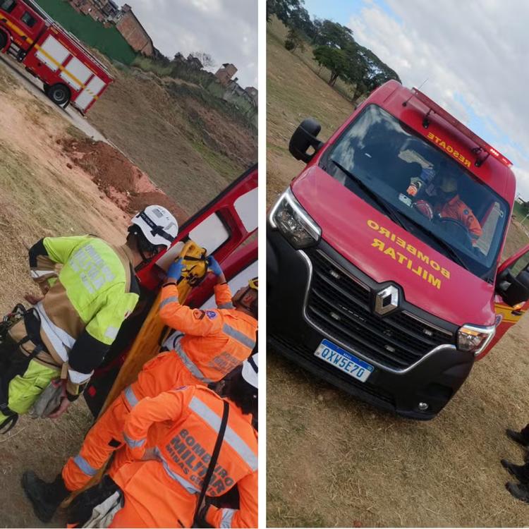 Coveiro cai em cova de 4 metros durante sepultamento e é resgatado por bombeiros em BH