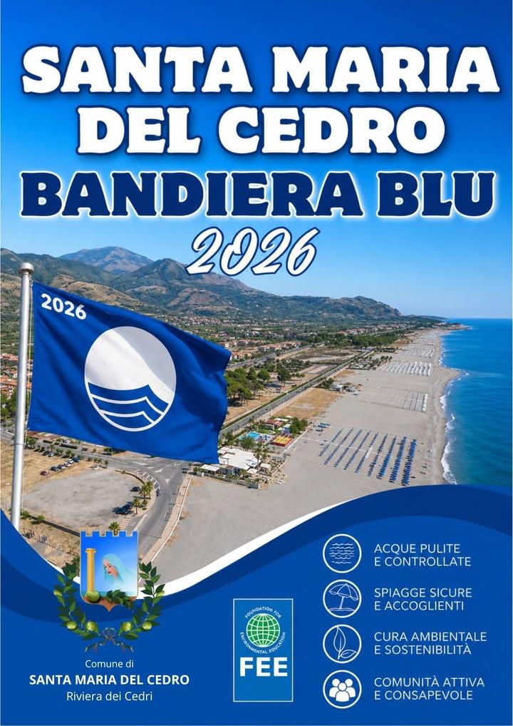 Continuiamo ad essere Bandiera Blu anche nel 2026, per il 6° anno consecutivo.