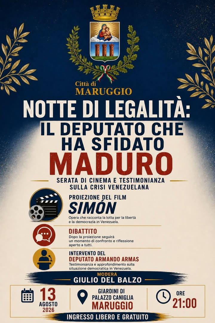 🎬 Una serata per riflettere, conoscere e confrontarsi. Il 13 agosto 2026, nei Giardini di Palazzo Caniglia a Maruggio,...