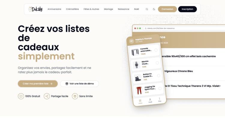 Dokaly, la plateforme gratuite qui réinvente les listes de cadeaux, séduit déjà des centaines d’utilisateurs
