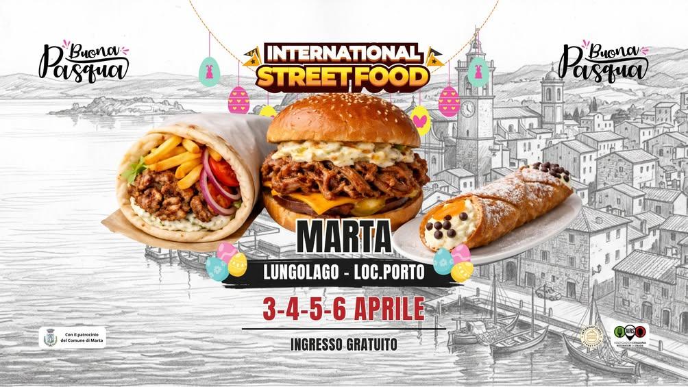 🌍🍔 International Street Food - Marta (VT)🍔🌍 📅Dal 3 al 6 aprile non perdere l'evento dedicato al cibo internazionale...