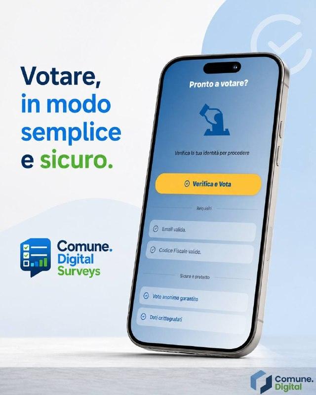 🗳️ - Democrazia partecipata e contest? Si votano dall’app del Comune. Con Surveys di Comune.Digital gestisci votazioni...