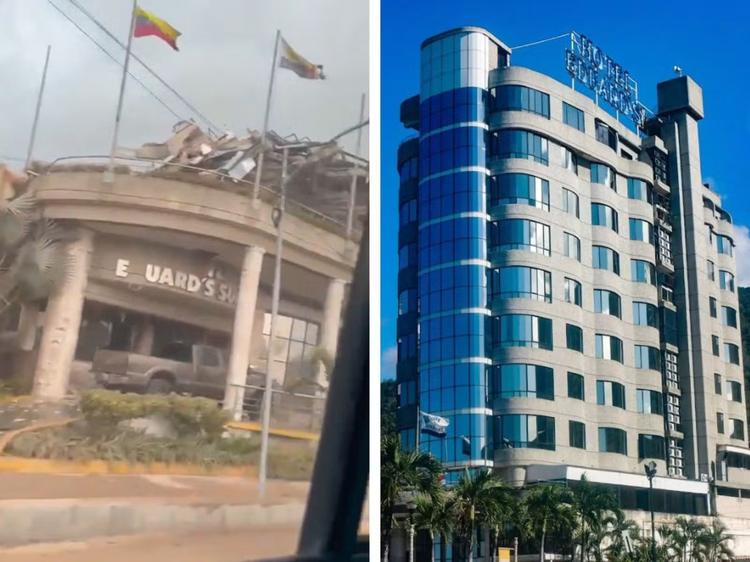 Hotel desaba no litoral da Venezuela após terremotos; veja ANTES e DEPOIS