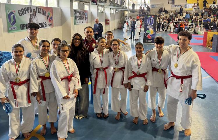 Coppa Italia Karate Opes-FIJLKAM: trionfo per il Dojo Poseidon a Casagiove