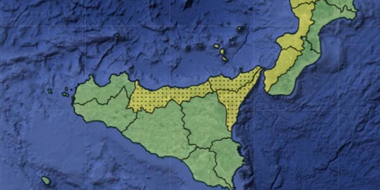 Sicilia, scatta l’allerta gialla: temporali attesi in provincia di Messina e alle Eolie