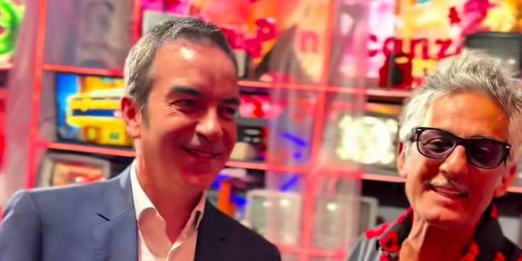 «Un saluto ai cugini della Calabria!». Fiorello e Amadeus insieme a Occhiuto: il video diventa virale