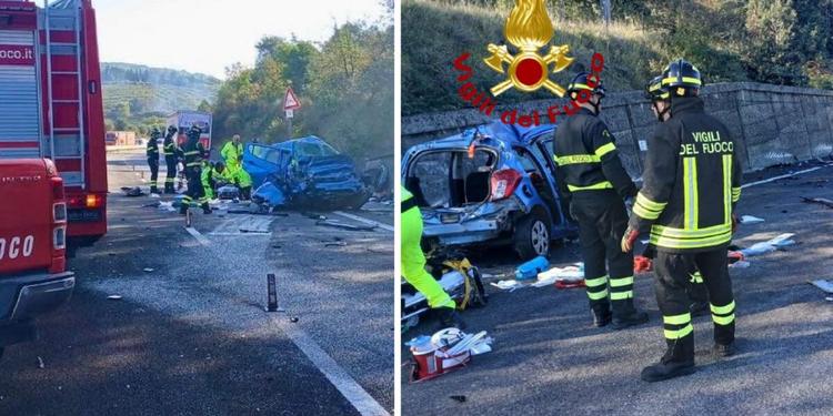 Scontro tra auto e camion sul raccordo autostradale Perugia-Bettolle: morti due giovani
