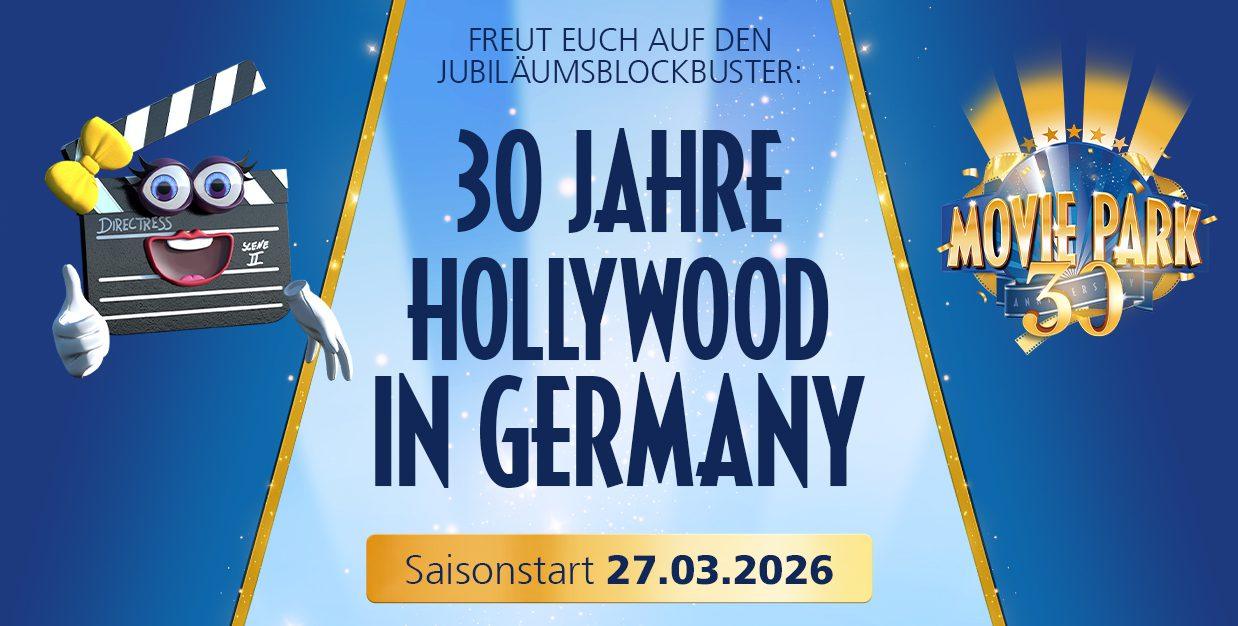 30-jähriges Jubiläum und Saisonstart im Movie Park Germany in Bottrop-Kirchhellen