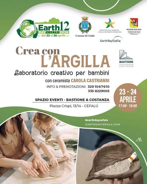 Earth Day Cefalù 2026 Gli appuntamenti per i più piccoli in programma: Giovedi 23 e venerdì 24 aprile ... Ore 17:00
