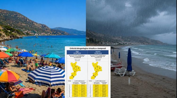 Allerta meteo in Calabria, scatta l'allerta gialla: temporali e criticità nelle prossime ore