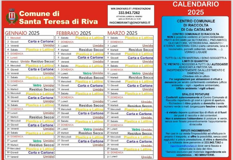 Attenzione ⚠️ - Consegna calendario 🗓️ ut domestiche ♻️ raccolta differenziata 2025. 👉🏻 esci il mastello della carta...