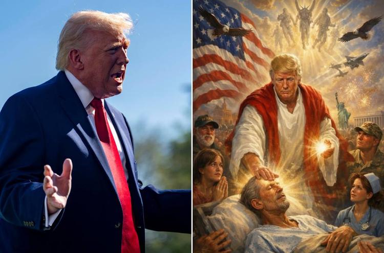 Trump come Gesù: ecco l'immagine che ha scatenato le polemiche