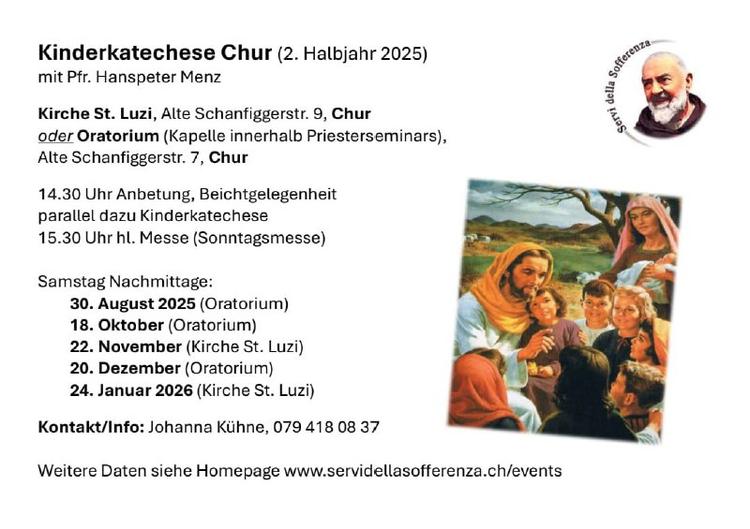 Kinderkatechese Chur (2. Halbjahr 2025)