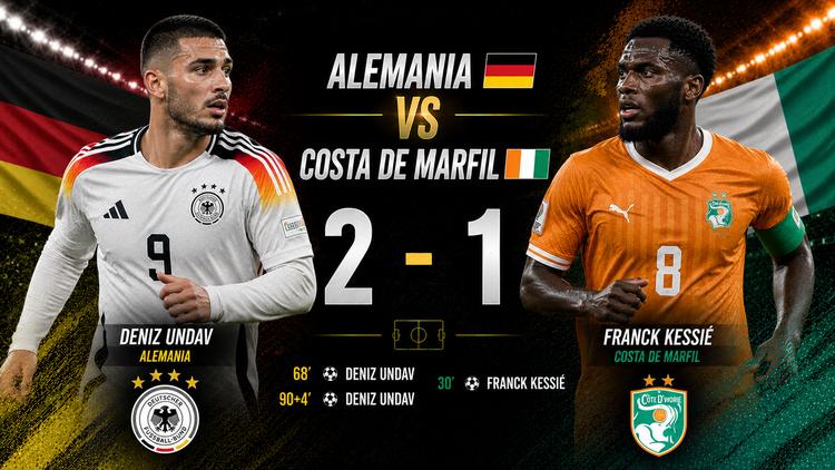 ¡Remontada épica! Alemania vence 2-1 a Costa de Marfil con doblete agónico de Deniz Undav y se clasifica a los dieciseisavos de final del Mundial 2026