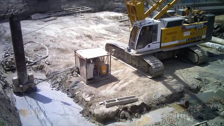 Construción do tanque de tormentas de Santa Cruz
