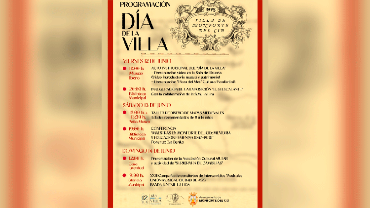 #Monforte del Cid celebra el Día de la Villa con tres jornadas dedicadas a su historia y patrimonio