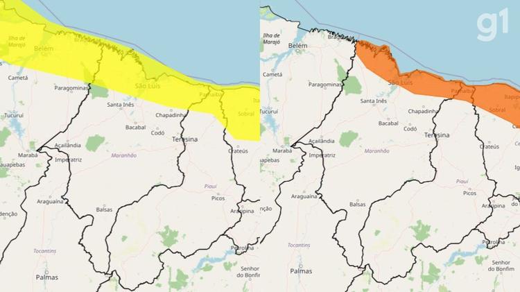 Meteorologia emite alertas amarelo e laranja de chuvas intensas para cidades do MA neste sábado (2)