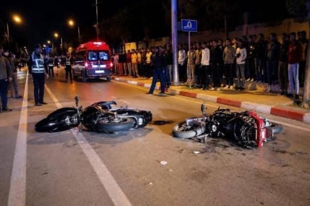 مصرع شخصين في اصطدام قوي بين دراجتين بأيت ملول