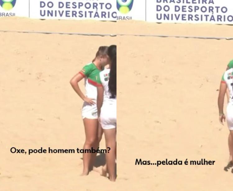 'Pelada é mulher': atleta de SC é alvo de comentários homofóbicos por narradores em partida universitária