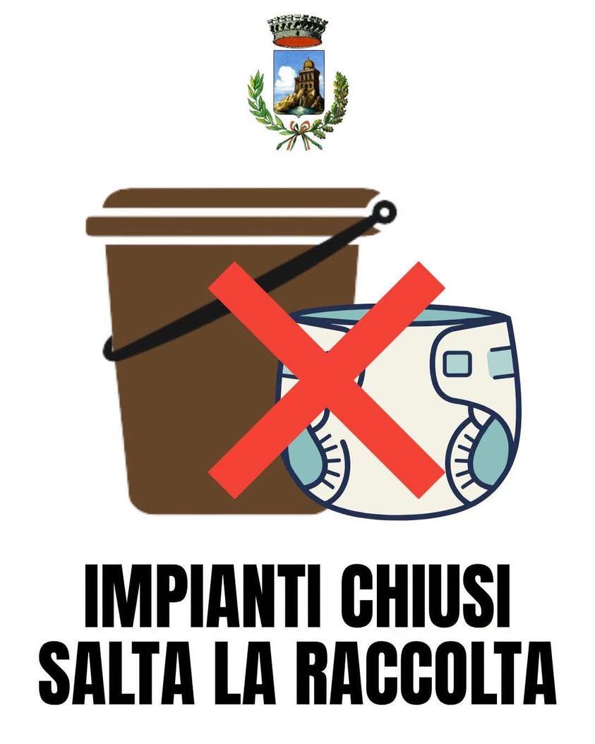 AVVISO ALLA CITTADINANZA A causa dell'indisponibilità degli impianti di conferimento, salterà il conferimento dei rifiut...