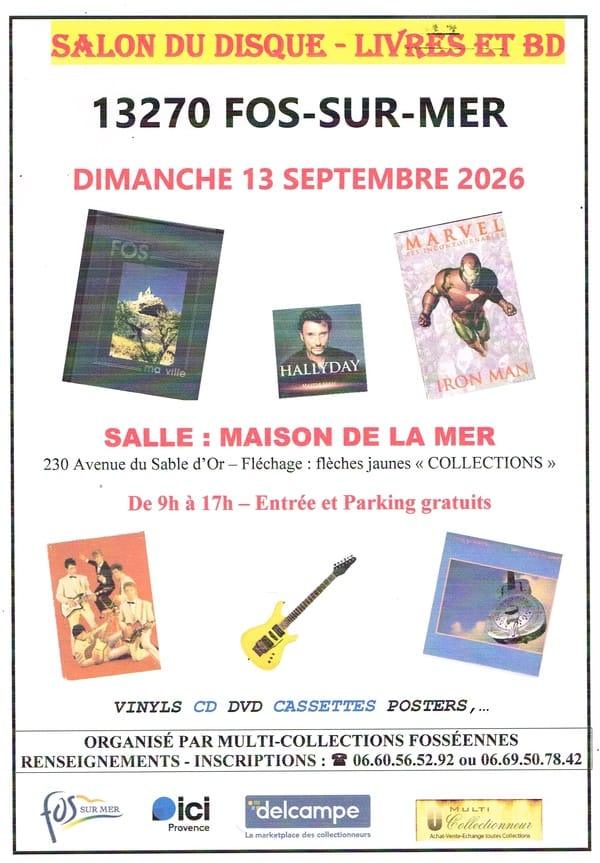 FOS-SUR-MER ACCUEILLE LE 2E SALON DU DISQUE, LIVRE ET BD