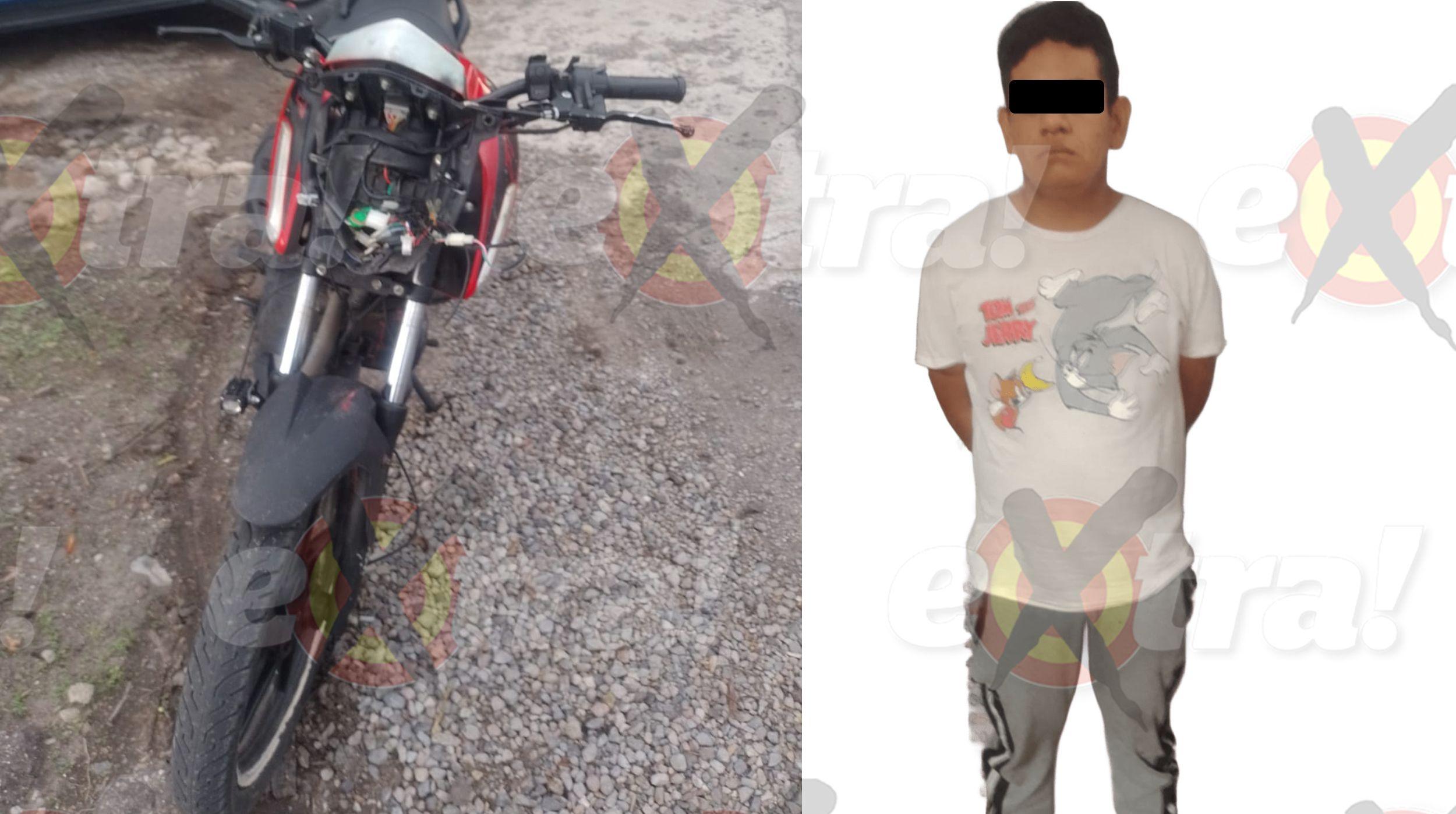 Lo persiguen por kilómetros: detienen a motociclista con vehículo robado en Yecapixtla
