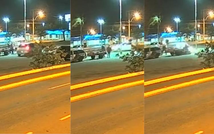 Dono de bar deu duas voltas para atropelar casal e destruir carrinho de churros em Franca, SP; VÍDEO