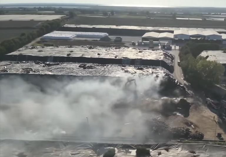 Taverna del Re, valori diossine superiori in zona dopo l’incendio: i dati Arpac