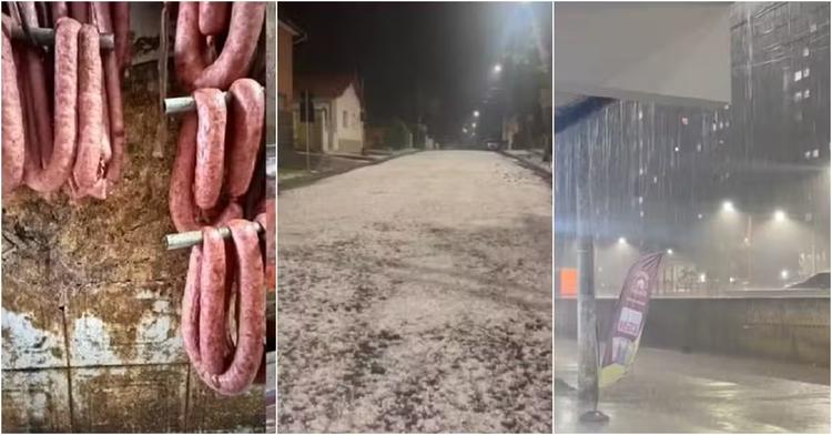 Você viu? Açougue interditado com quase 2,5kg de carne imprópria, delegado aposentado preso após acidente e temporal de granizo