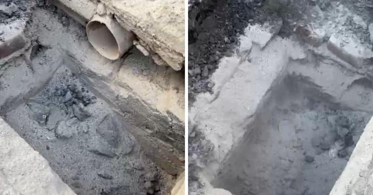 Vídeo: equipe terceirizada é flagrada despejando resíduos em boca de lobo durante obra no Pioneiros