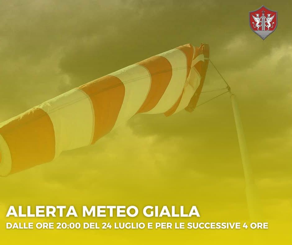🟡 ALLERTA METEO GIALLA ⚡️ Il Dipartimento Protezione Civile Regione Puglia ha emesso un messaggio di allerta meteo gial...