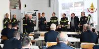 Trieste, una delegazione di Vigili del fuoco istriani e spalatino-dalmata in visita al Comando