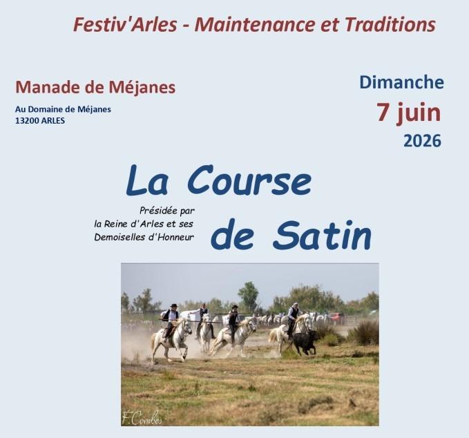 LA COURSE DE SATIN AU DOMAINE DE MÉJANES DIMANCHE 7 JUIN 2026
