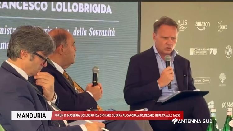 Forum in Masseria: Lollobrigida dichiara guerra al caporalato, Decaro replica su tasse