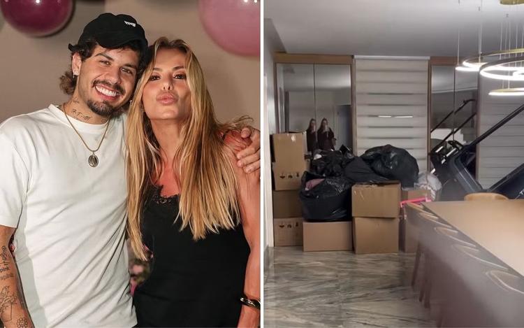 Poliana Rocha se surpreende ao chegar em casa e se deparar com mudança de Zé Felipe na sala: ‘O que a gente não faz por filho’