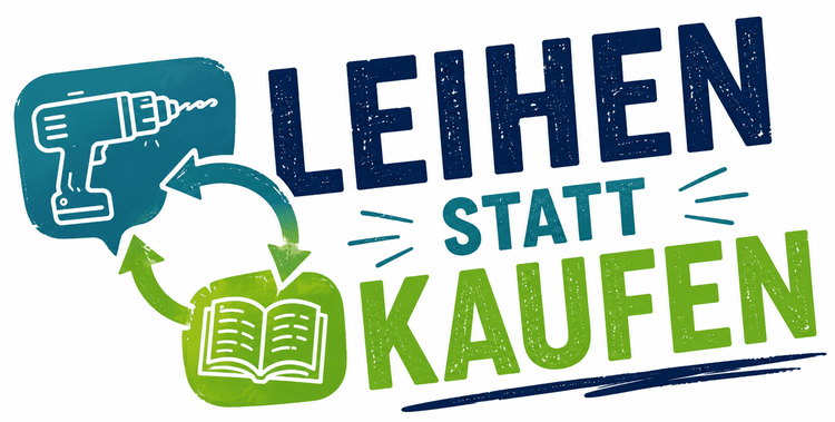 Schriftzug: LEIHEN STATT KAUFEN