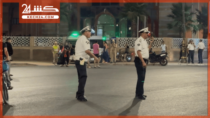 بالڤيديو: لتأمين احتفالات المراكشيين انتشار امني كبير بشوارع جليز  بعد فوز المغرب على هايتي