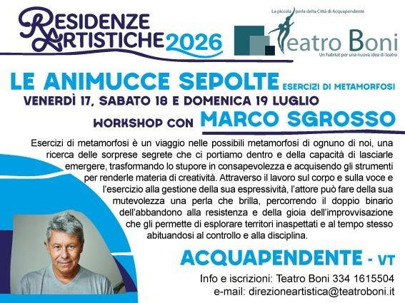 🎭✨ LE ANIMUCCE SEPOLTE – ESERCIZI DI METAMORFOSI ✨🎭 📅 Venerdì 17, Sabato 18 e Domenica 19 luglio durante la manifesta...