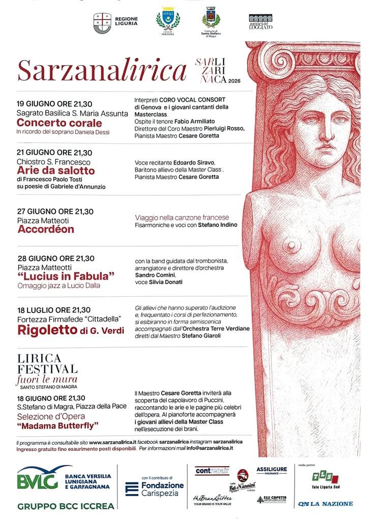 Giovedì 18 giugno Piazza della Pace ore 21.30 All'interno del Lirica Festival 2026 torna "fuori le mura" con la selezion...