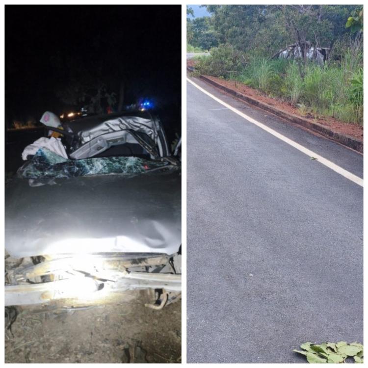 Mulher que viajava com filho de 11 anos morre após carro que dirigia bater em árvore e tombar