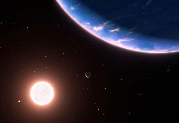 Künstlerische Darstellung des Exoplaneten „GJ 9827d“ (Illu.).Copyright: NASA, ESA, Leah Hustak and Ralf Crawford (STScI)