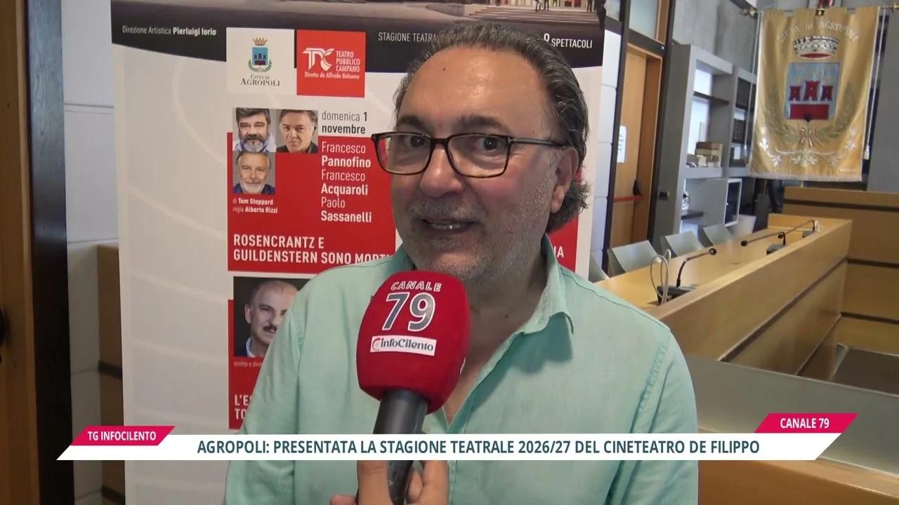 Agropoli presenta la nuova stagione teatrale 2026/2027 al Cineteatro Eduardo De Filippo