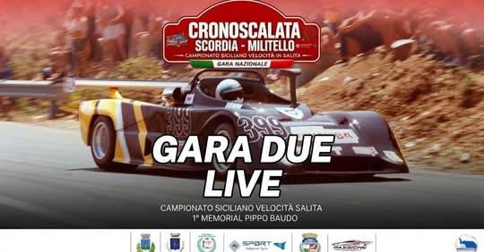 Diretta live Gara 2 Cronodcalata Scordia Militello. Clicca il link per vedere la ditetta!!!