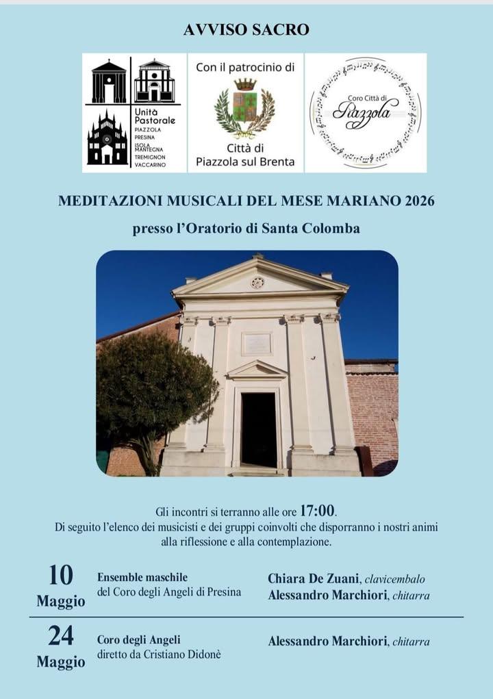 🎶🙏 Meditazioni Musicali del Mese Mariano 2026 🙏🎶 L’Unità Pastorale di Piazzola, Presina, Isola Mantegna, Tremignon e...