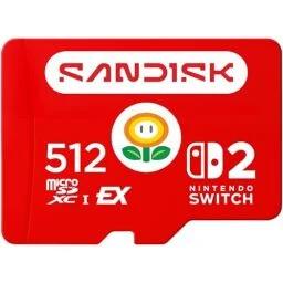 SANDISK 512GB microSD Express Card for Nintendo Switch 2