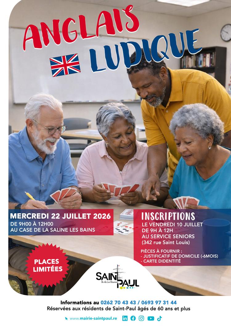 Atelier d’anglais ludique&nbsp;: une nouvelle session proposée aux séniors le mercredi 22 juillet 2026