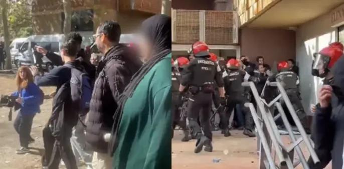 إفراغ أسرة مغربية تضم 6 أطفال يشعل مواجهات عنيفة بين الشرطة ومحتجين باسبانيا