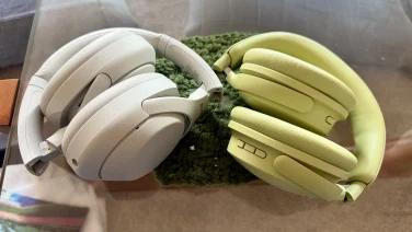 folded up bose and sony headphones