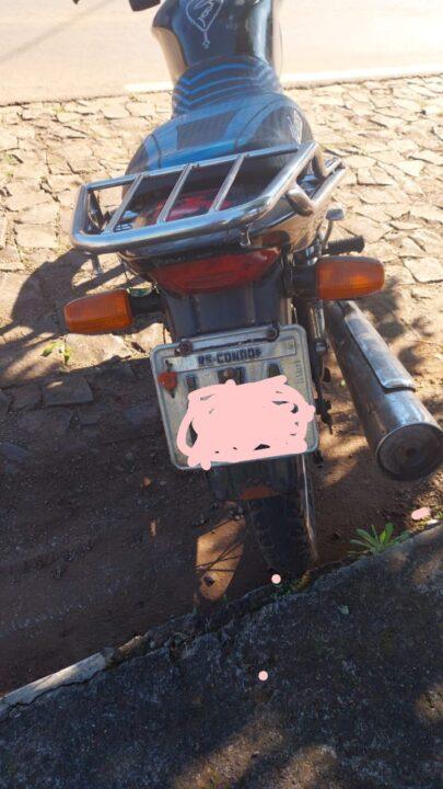 Moto com placa de Condor  totalmente irregular é apreendida em Panambi